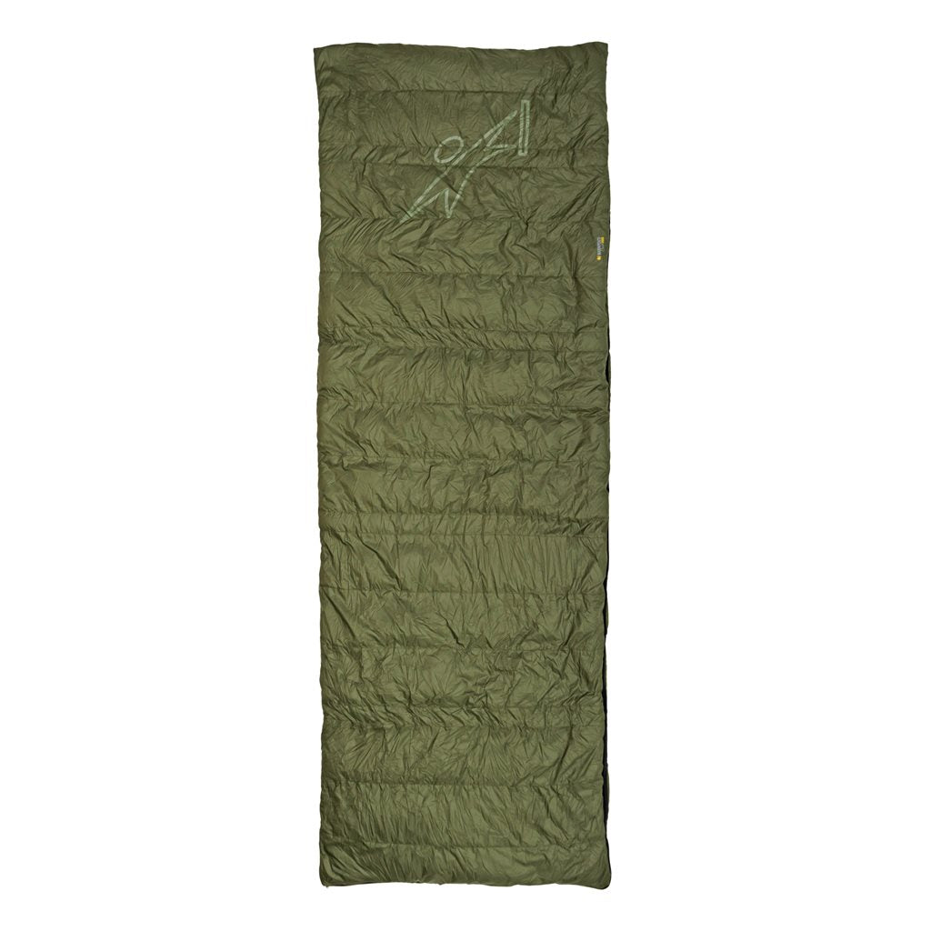 Saco de plumas tipo quilt 300 Calla verde-negro