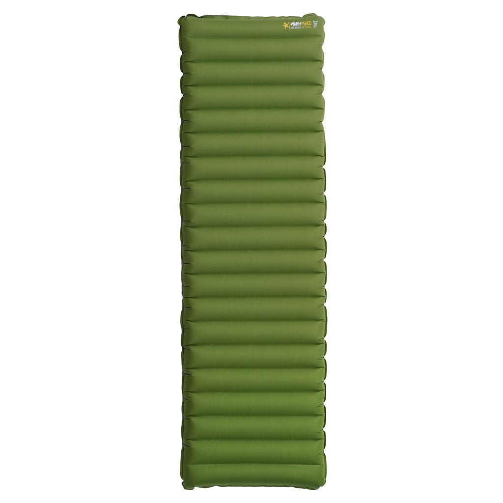 Colchoneta inflable Nimbus Lite en color Grasshopper y gris, vista desplegada