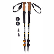 Bastones de trekking HIKER telescópicos ajustables hasta 135 cm con platillos y protectores de punta
