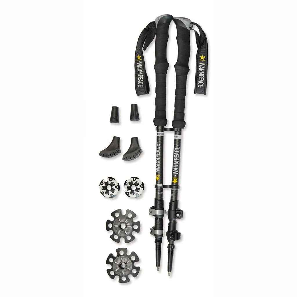 Bastón telescópico ALLROUNDER para trekking con accesorios y estuche