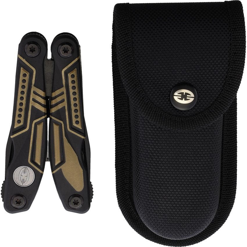 Alicates multifunción RANGER de acero inoxidable 440 con empuñadura de goma y funda de nylon
