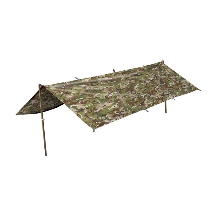 Celta británica BASHA en camuflaje BTP, refugio multifuncional de nylon 230 x 170 cm