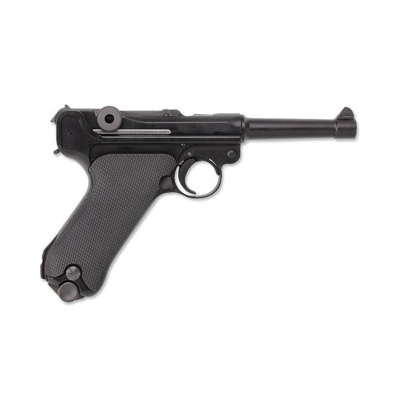 Pistola airsoft WE P08 S Gas Blowback BB 6 mm, cuerpo metálico, categoría D, venta +18