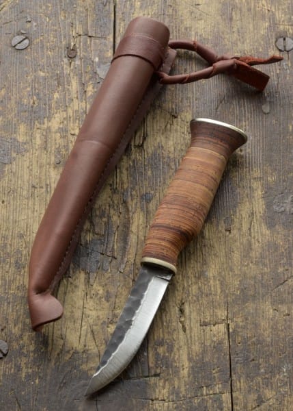 Cuchillo de caza con mango de corteza de abedul, Wood Jewel WJ-23TP - Espadas y Más