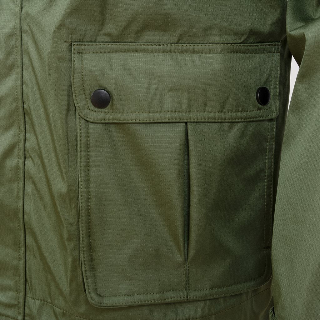 Chaqueta impermeable TEMPEST verde con capucha, 100% poliéster, Ab-Tex trilaminado