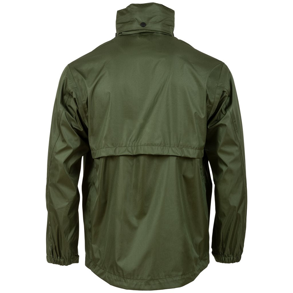 Chaqueta impermeable TEMPEST verde con capucha, 100% poliéster, Ab-Tex trilaminado