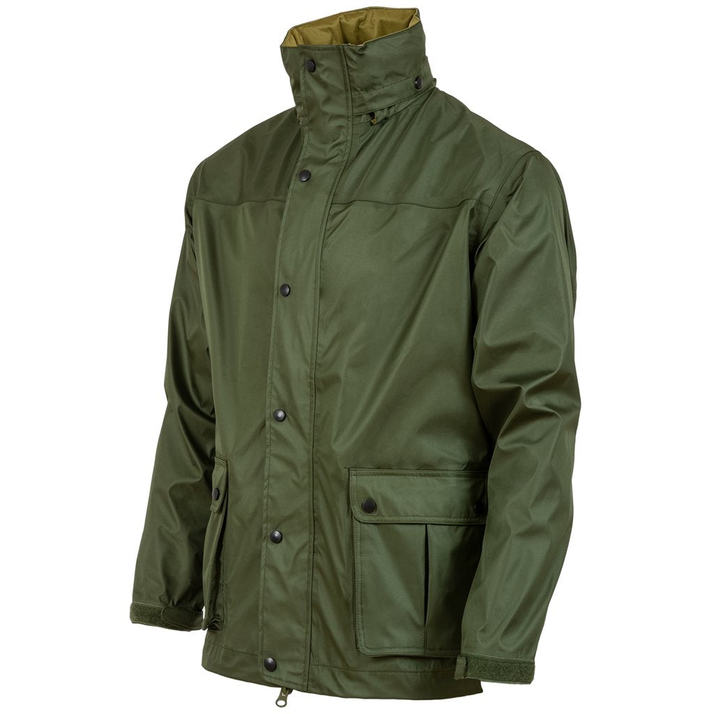 Chaqueta impermeable TEMPEST verde con capucha, 100% poliéster, Ab-Tex trilaminado