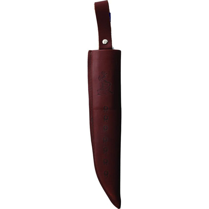 Cuchillo escandinavo de hoja fija con mango de madera, compacto y versátil