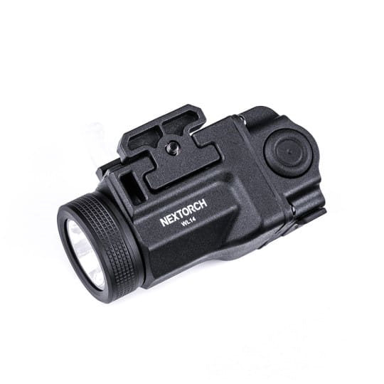 Linterna táctica NEXTORCH WL14 negra para pistola, montaje en riel Picatinny, 52/500 lm