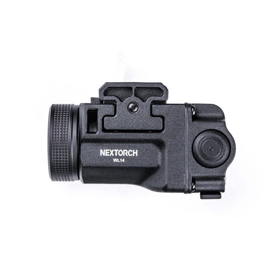 Linterna táctica NEXTORCH WL14 negra para pistola, montaje en riel Picatinny, 52/500 lm