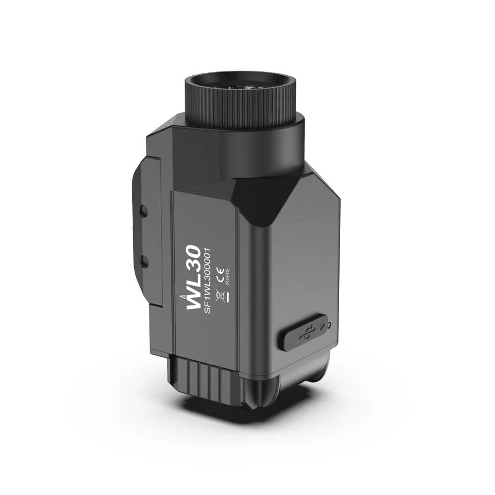 Linterna WL30 para pistola, 650 lúmenes, recargable y estroboscópica