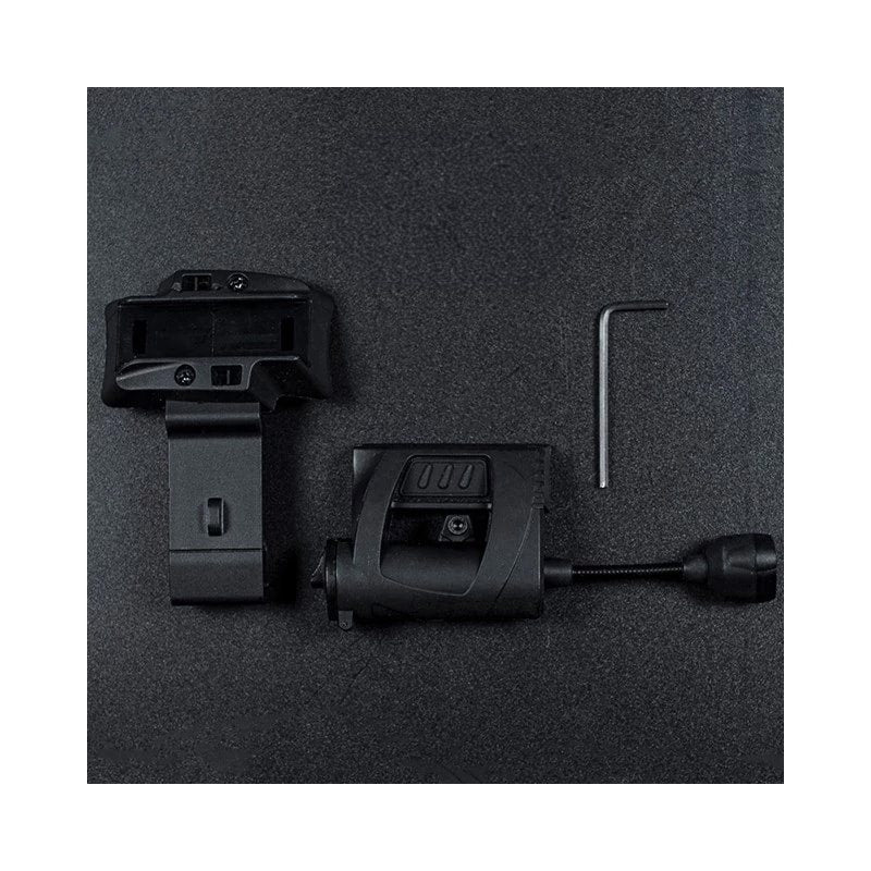 Imagen de la linterna WST para casco MPLS negra con LED IR