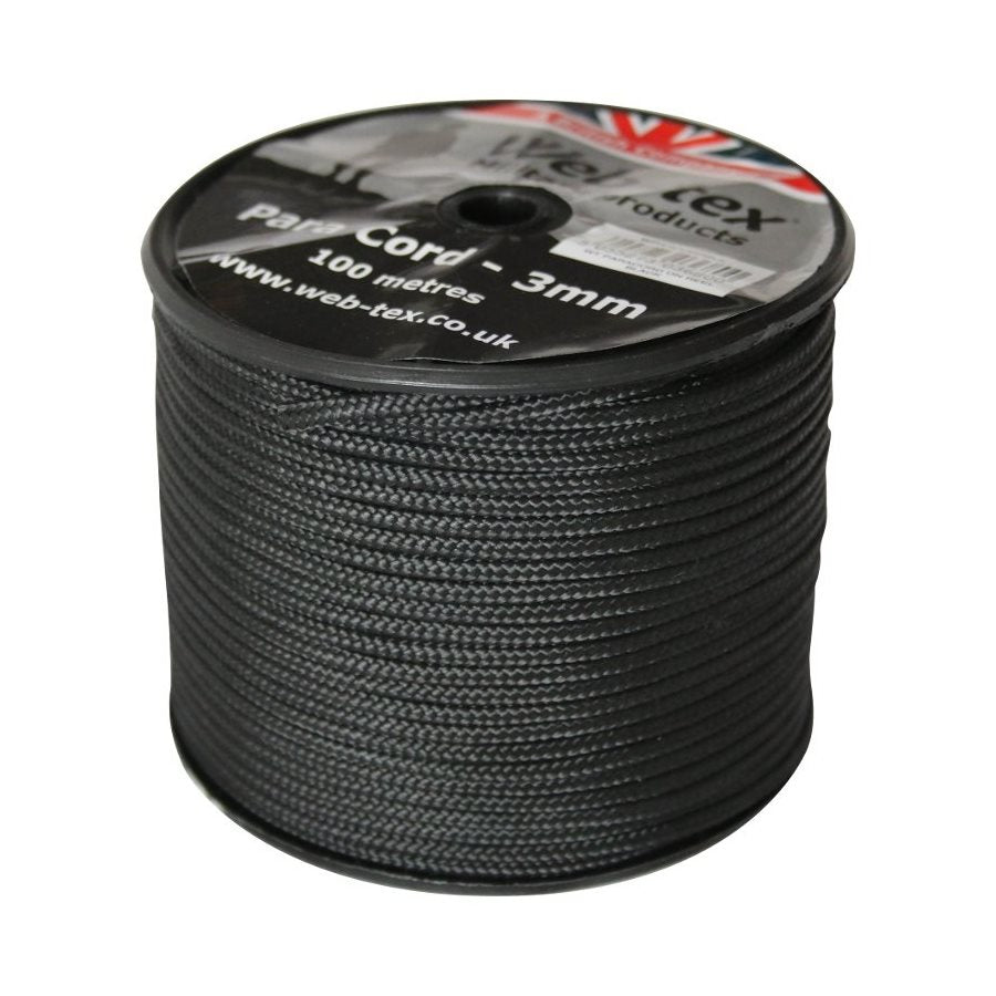 Cuerda paracord 3 mm, rollo 100 m, verde