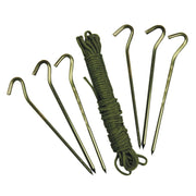 Juego de anclaje 6 estacas de aluminio y 10 m de cuerda PARA