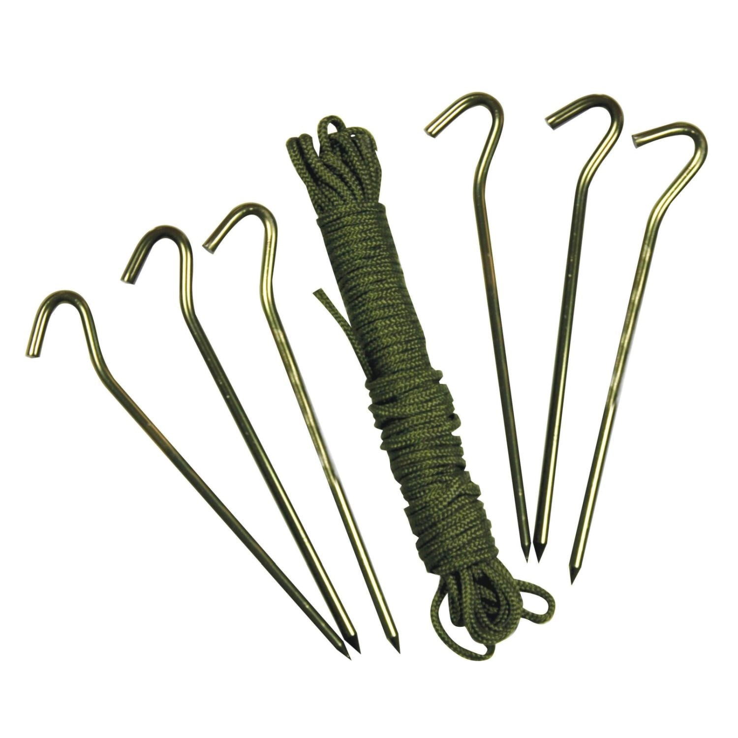Juego de anclaje 6 estacas de aluminio y 10 m de cuerda PARA