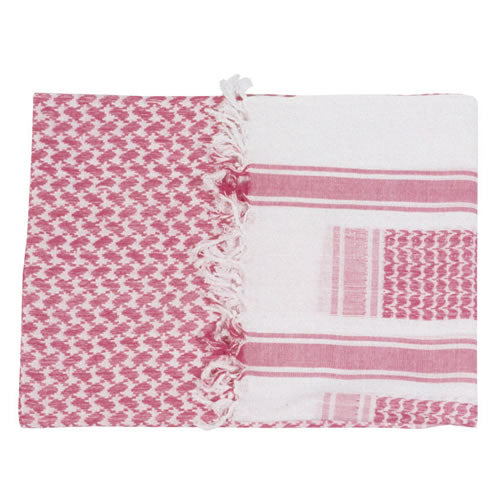 Pañuelo Shemagh rojo y blanco 110x115 cm