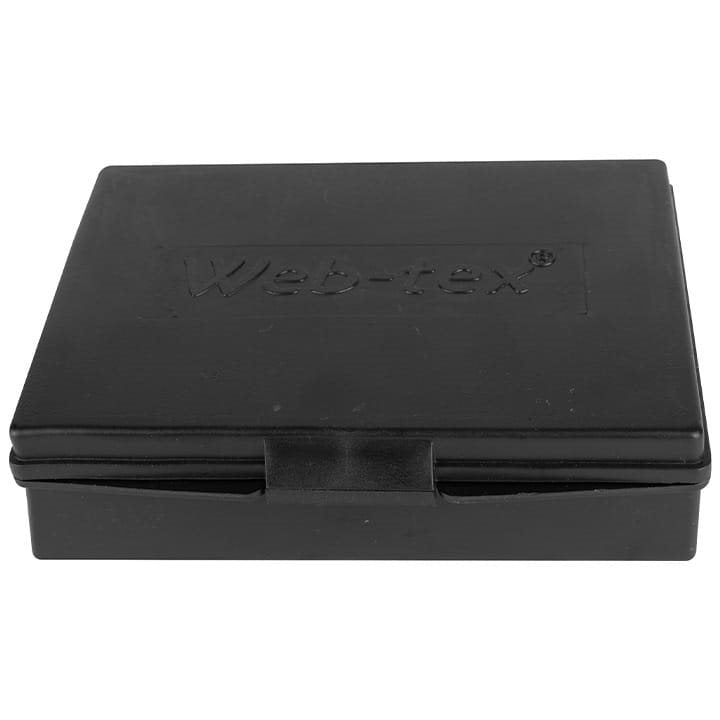 Set de supervivencia COMBAT web-tex negro en caja plástica 12x10x3 cm