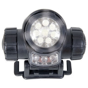 Linterna frontal LED WEB-TEX negra, resistente al agua, alcance 20-30 m, 3x pilas AAA