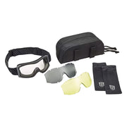 Gafas tácticas X1000 PLATINUM con marco negro y tres cristales intercambiables
