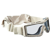 Gafas tácticas BOLLE X-810 color arena con lentes transparentes