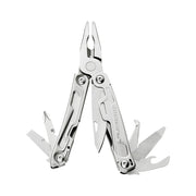 Multiherramienta plegable Leatherman REV plateada en acero 420HC, 14 herramientas