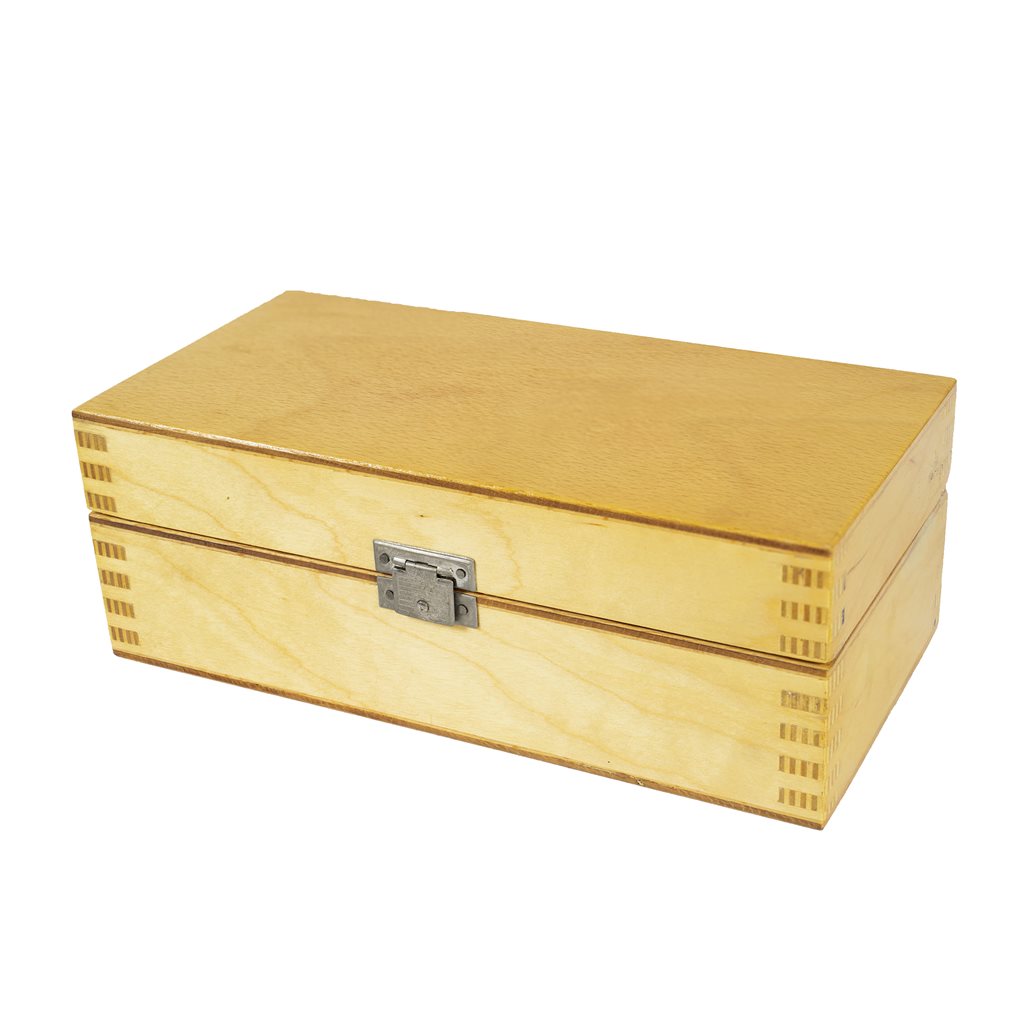 Juego de pesas farmacéuticas de acero inoxidable hasta 500 g en caja de madera (ZL5)