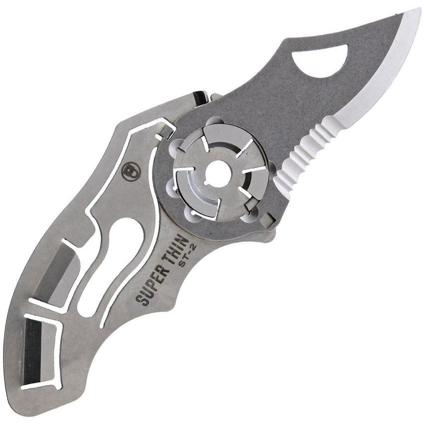 Navaja plegable ST-2 con hoja 440C, orificio de apertura y flipper