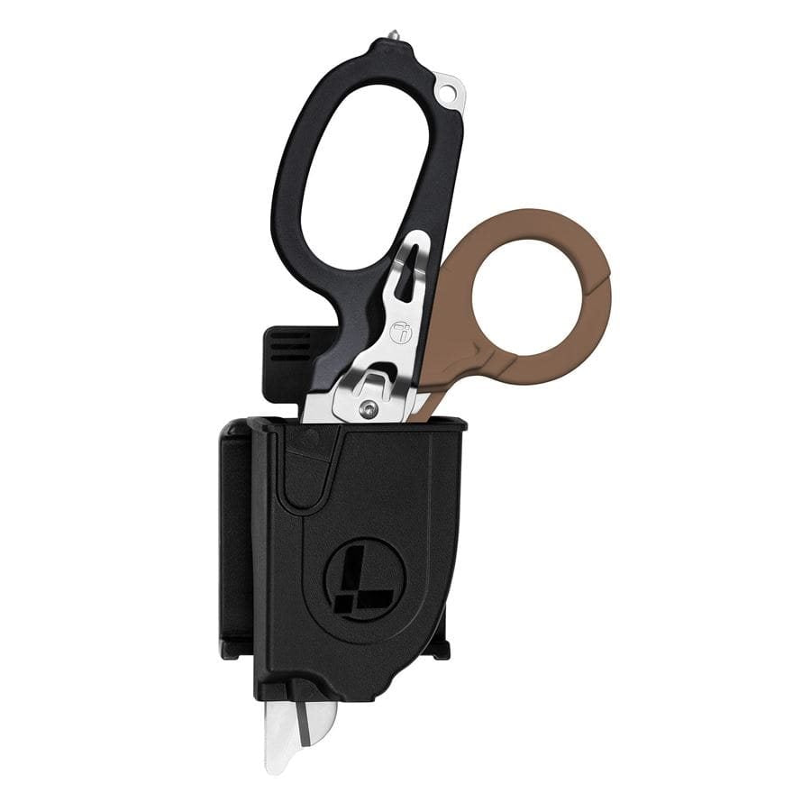 Tijeras de rescate RAPTOR negras/tan con funda